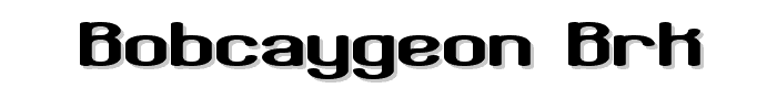 Bobcaygeon BRK font